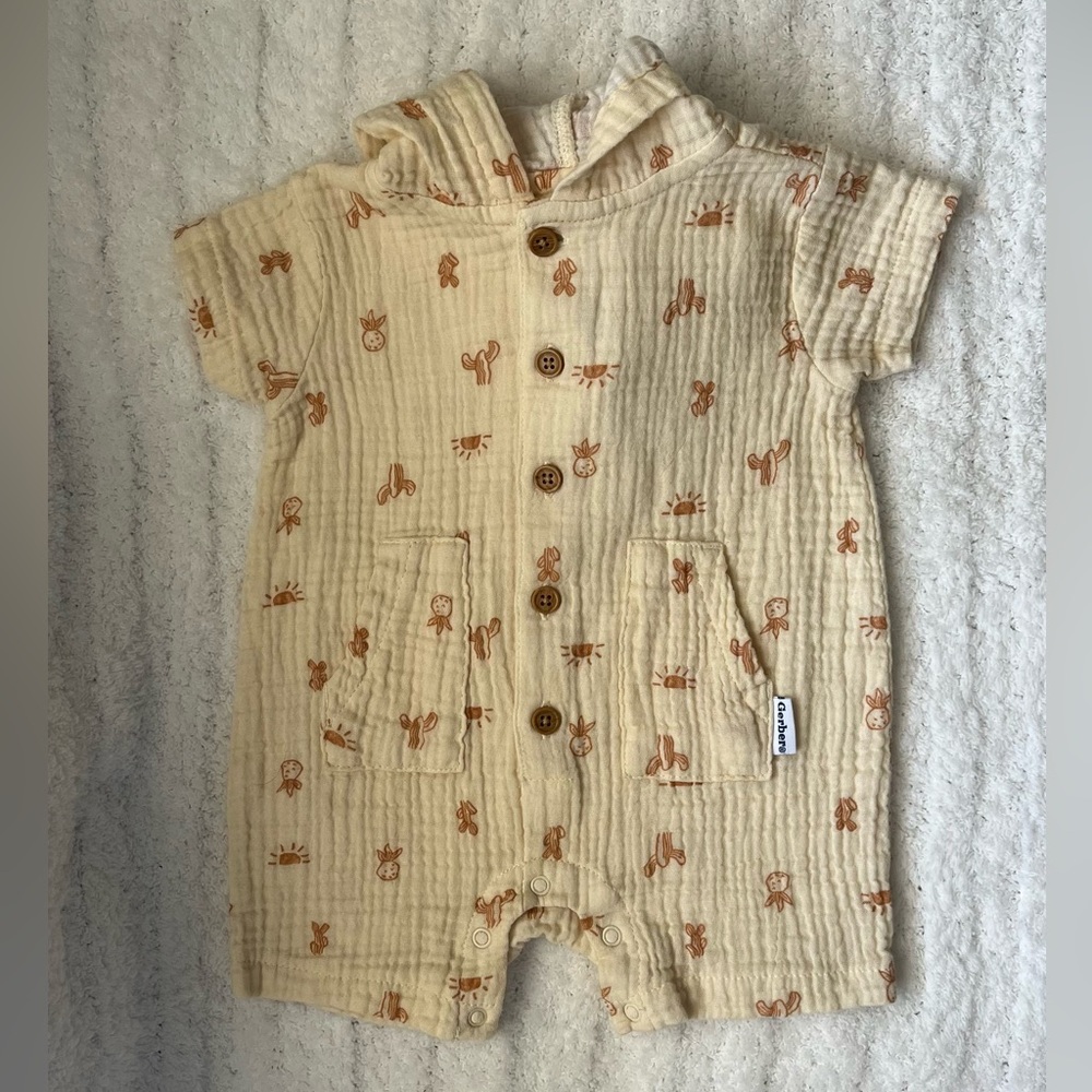 Gerber Hooded Shorts Onsie